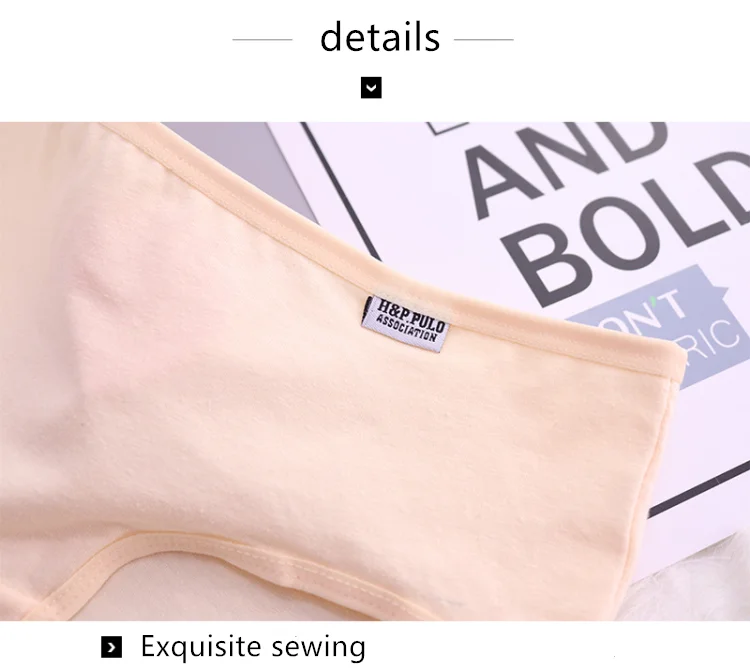 L 3xl Hot Sale High Quality Natural Pure Cotton Fabric Underwear Women Briefs For Solid Low Rise 1332