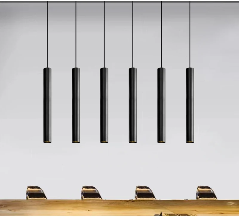 北欧现代吊灯长螺旋灯管 led 吊灯灯具餐厅客厅圆柱管吊灯具