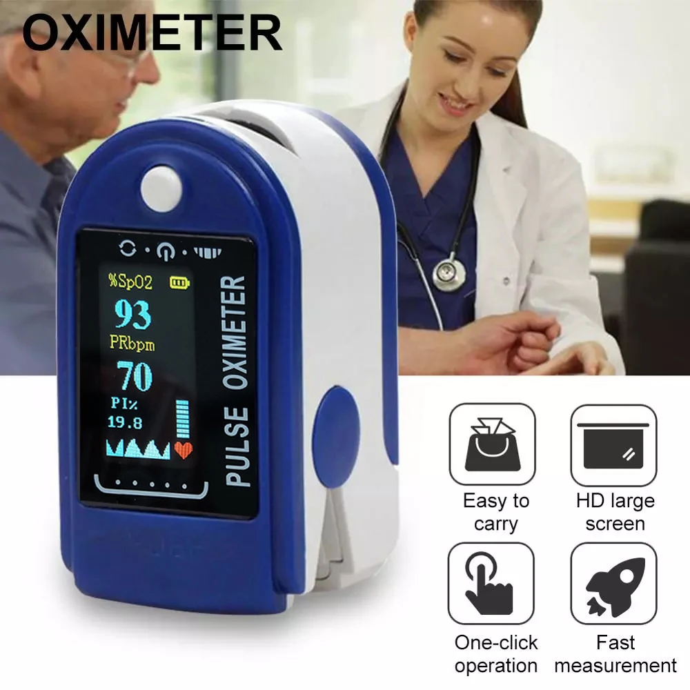 Oled Digital Screen Fingertip Pulse Oximet Blood Oxygen Meter Measurements And Pulse Pulse oxymetry