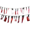 Halloween Decoration Horror Blood Knife Bunting Banner Halloween Props Party Horror for Bar Haunted House