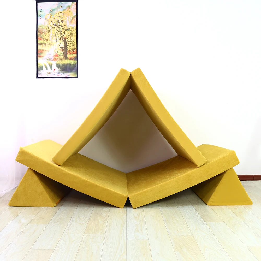 Factory Hot Sale Children Flipout Sofa 6in1 Convertible Sofa To Lounger For Kids Play Mat