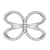 2019 Solid 925 Sterling Silver Newest Fashion Design Hot Sale Silver/Gold/Rose Gold Custom CZ Diamond Setting Double C Ring