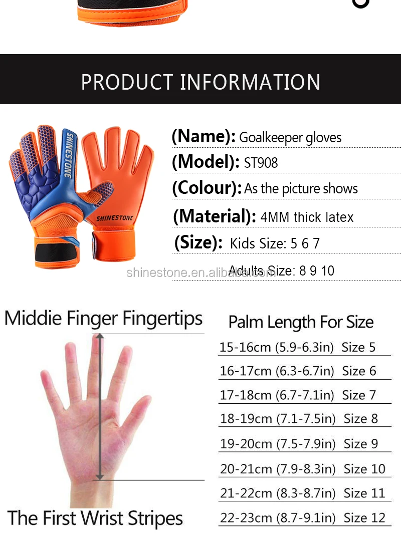 mens goalkeeper gloves size 9