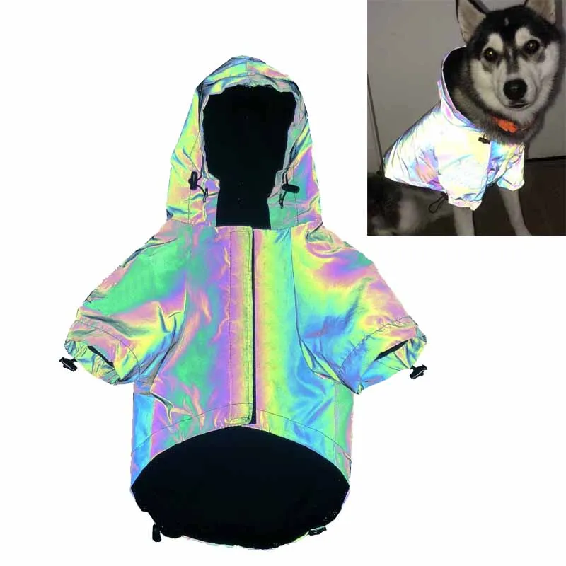 

hi vis dog clothing,2 Pieces, Reflective rainbow color