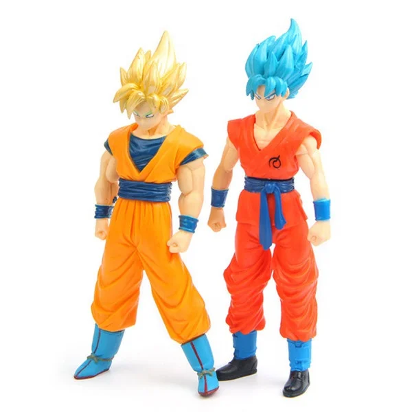 T&ugrave;y Chỉnh PVC H&igrave;nh B&aacute;n Bu&ocirc;n Đồ Chơi Hot Con Số H&agrave;nh Động Dragon Ball Super Saiyan Goku