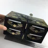 Customized personality ornate carved abalone shell lacquer jewelry box for room decoration