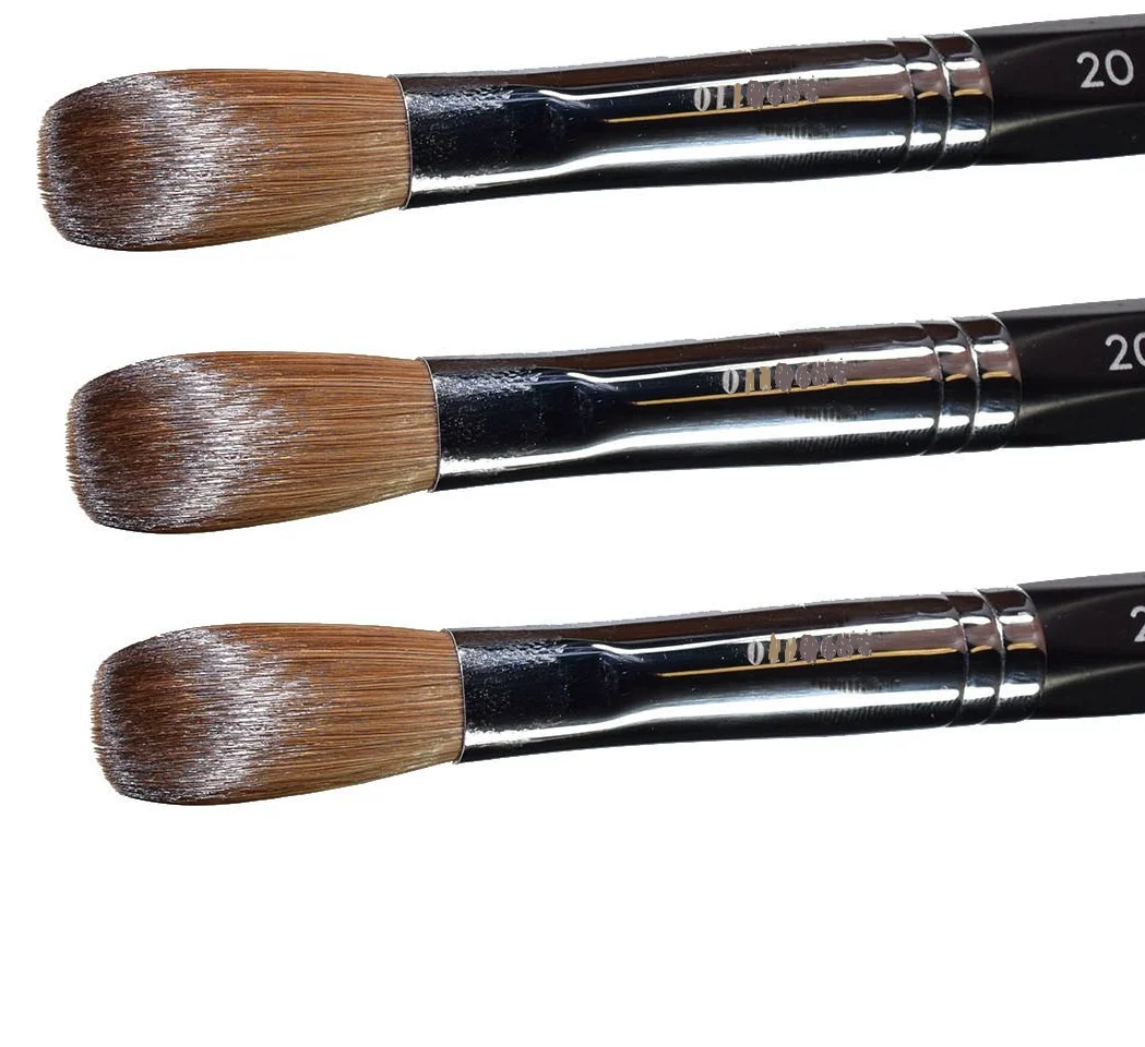 

Fuumuui 100% Pure Kolinsky Acrylic Brushes 8 10 12 14 16 Kolinsky Acrylic Nail Brush For Nail Art, Black