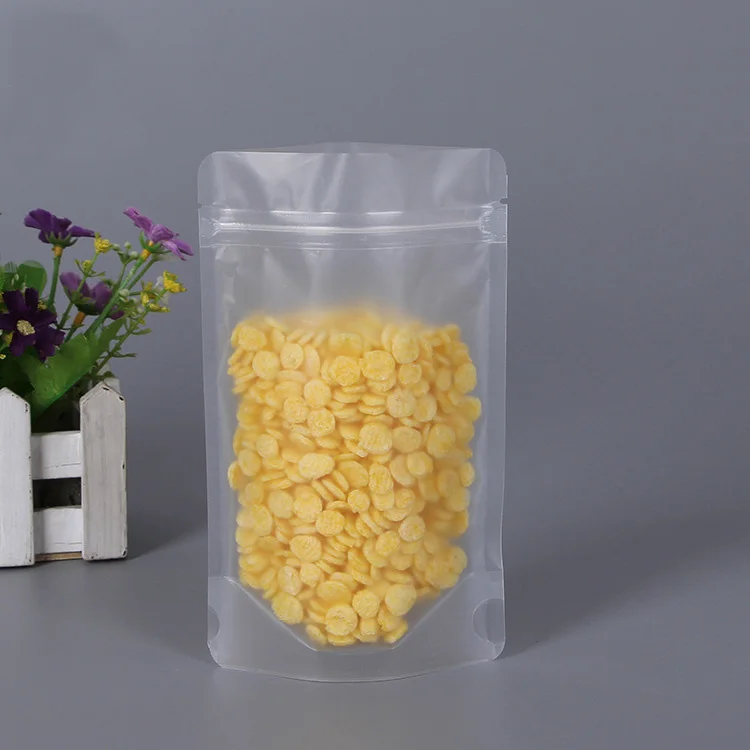 磨砂透明干果食品包装袋促销拉链锁袋现货糖果自立塑料袋可以打印