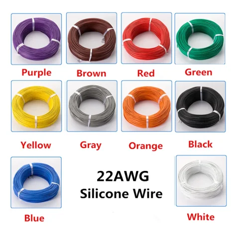 Super Soft High Flexible Silicone Cable Wire Gauge 6 8 10 12 14 16 18 ...