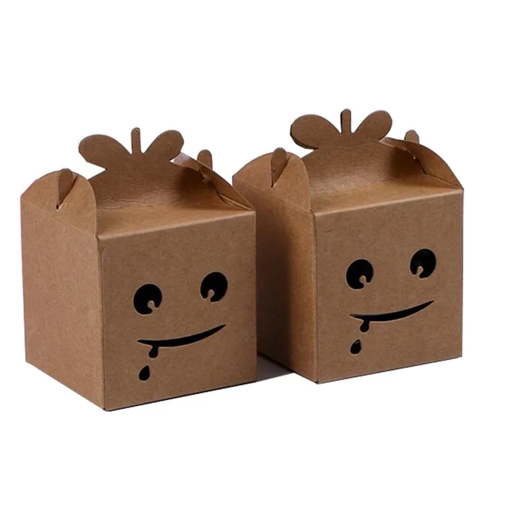 Wholesale Custom Portable Kraft Paper Cake Food Box Bulk Cheap Wedding Gable Box Cake Packaging