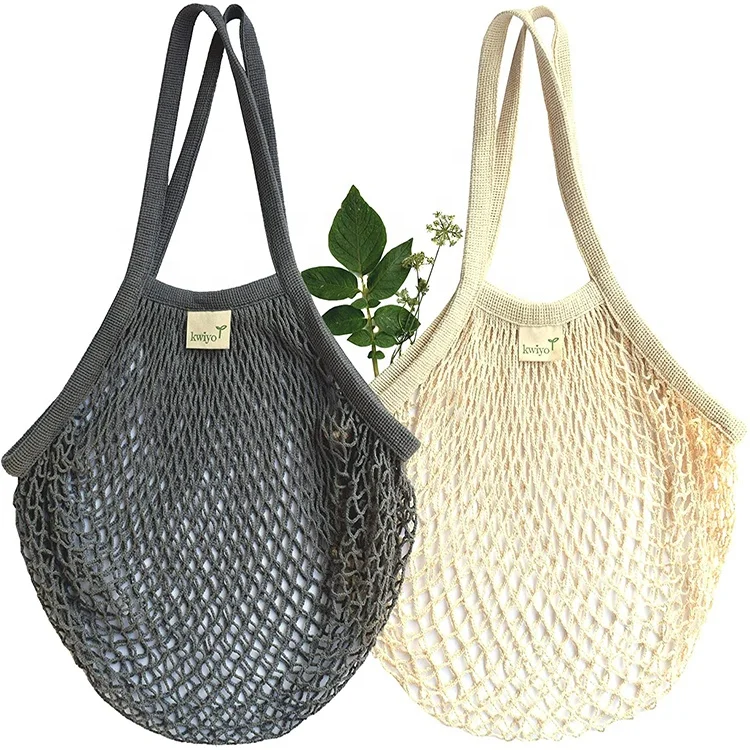 Reusable Grocery Bags Cotton Net Tote Vegetable Mesh Shopping Bags
