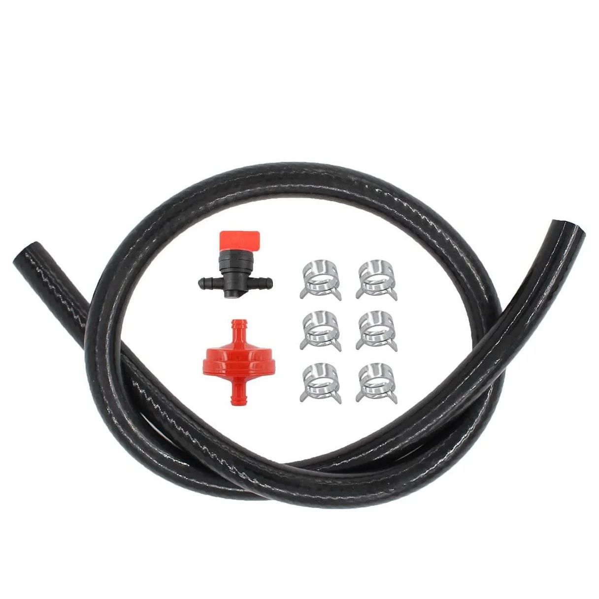 1/4"gas Fuel Line Hose Filter Fuel Inline Shutoff Valve For Briggs