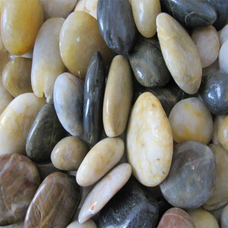 抛光河流海滩光滑雪白色弗林特鹅卵石