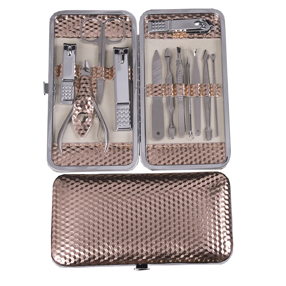 12 In 1 Stainless Steel Foot Cleaning Tool Pedicure Set Rose Gold - Buy 