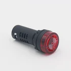 6V 12V 24V 48V 110V 220V ロングサイズ AD16-22SM 22 ミリメートル赤色 Led インジケータフラッシャーとブザー