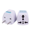 White 10A 250V revolving 2pin AC adapter power interchangeable travelling eu plug