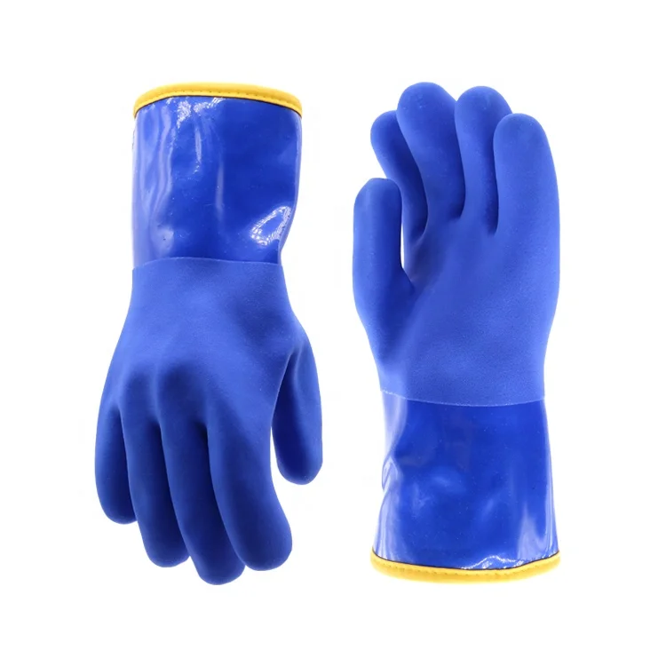 Liquids Repellent Fully Coated Pvc Fishing Gloves Working Gloves
