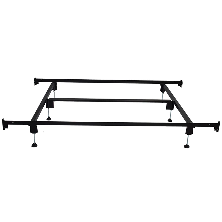 Leg Adjustable Metal Iron Simple Bed Frame Rails Metal Bed Frame Queen