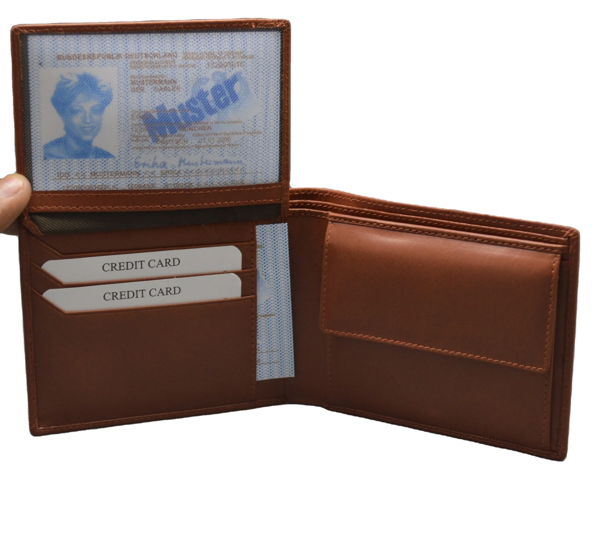 Premium Genuine Leather Wallets For Men Handmade Bifold Wallet Id Card