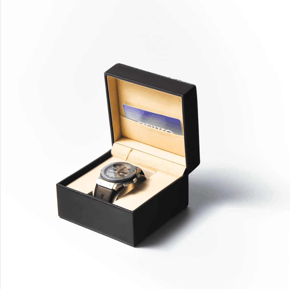 批发工厂豪华包装黑色塑料盒手表礼品盒