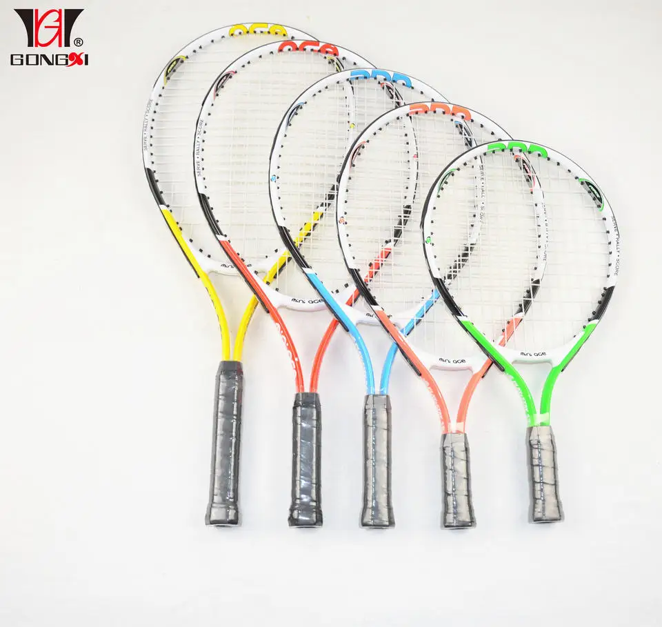 Good Elasticity Kids Aluminium Tennis Racket/raquet Tennis Colors Can