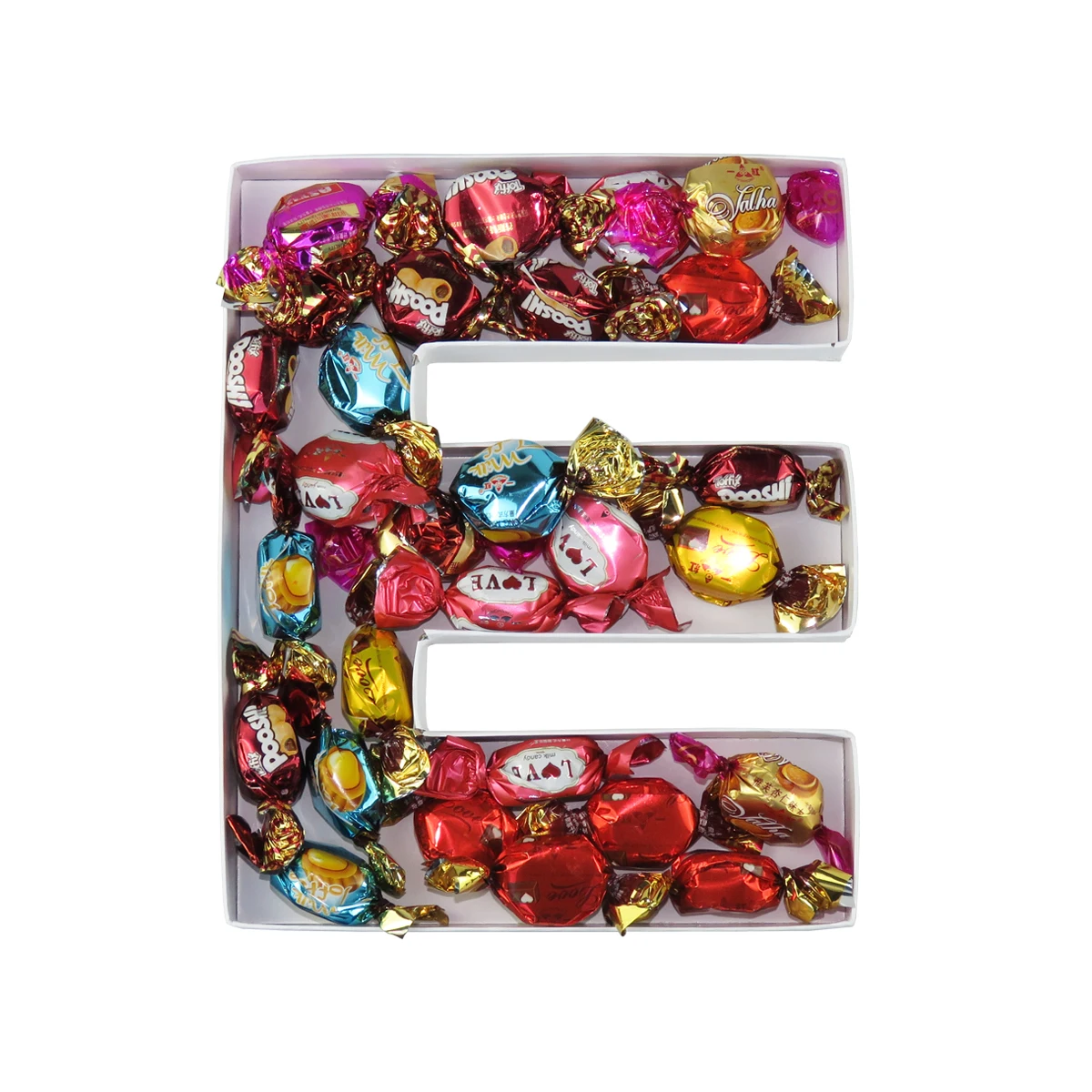 8.18" Alphabet Shaped Paper Container Candy Cake Chocolate Covered