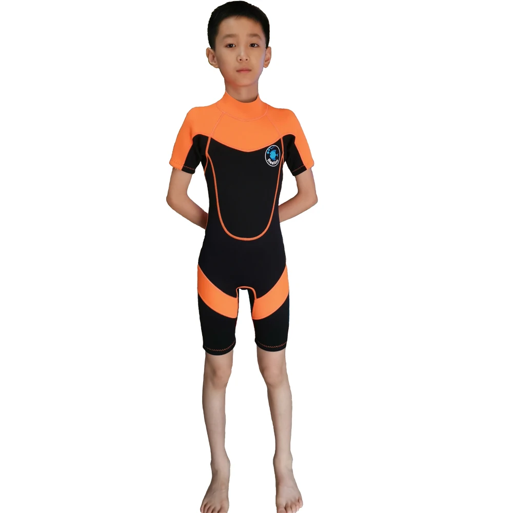 2毫米儿童潜水衣男孩冲浪套装青年矮子潜水浮潜游泳服儿童皮划艇套装