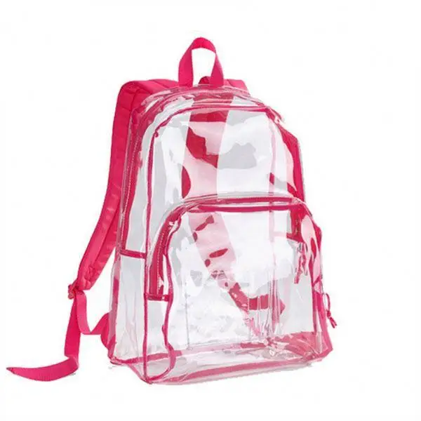 Waterproof Transparent Pvc Clear Backpack School Backpack With Multi