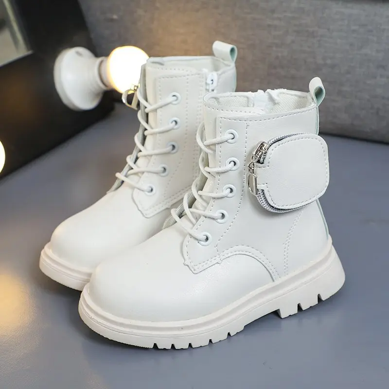 Botas Con Monedero Para Niños Y Niñas,Botines Blancos A La Moda,Listas Para  Enviar - Buy Blanco Botas Para Chica,Tobillo Botas Para Chica,Chica  Caminando Botas Con Monedero Product on Alibaba.com