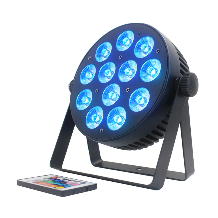 no fan no noise ir remote High quality led par can 12*18w rgb 6in1 for led stage lighting for sale
