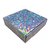 Mosaic Holographic Gift Box Reflective Silver Laser Packaging 20pcs/lot 10x10x3cm
