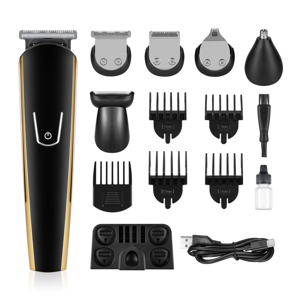 Electric Wireless Rechargeable Adjustable Men Grooming Kit 5 In 1 Beard