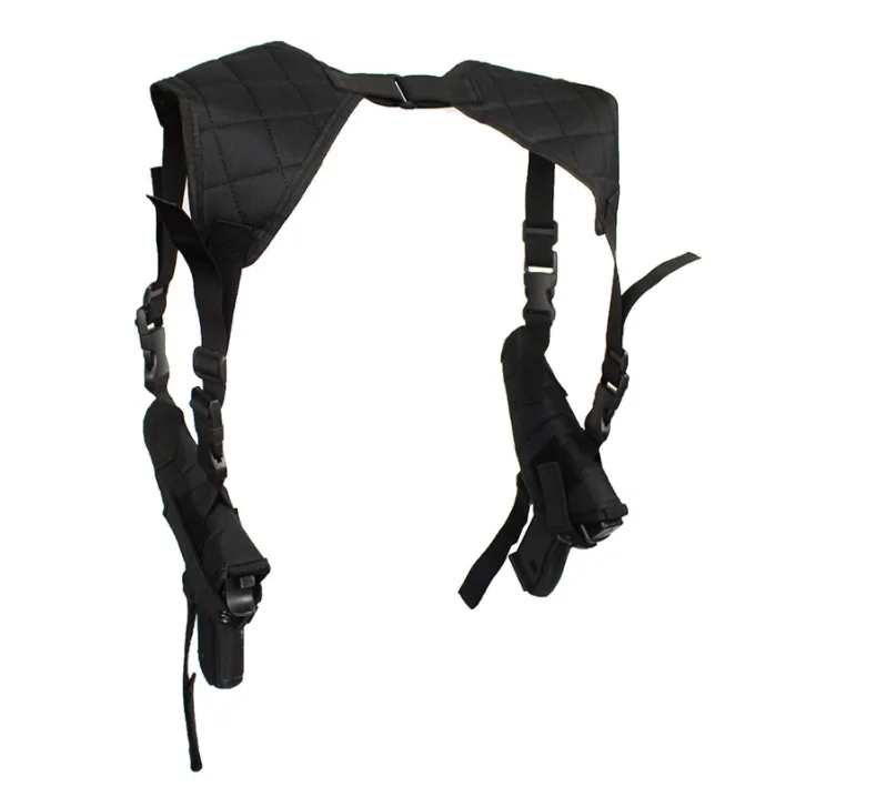 军事黑色隐蔽手枪枪枪套袋带带可调战术狩猎射击腋下枪套袋