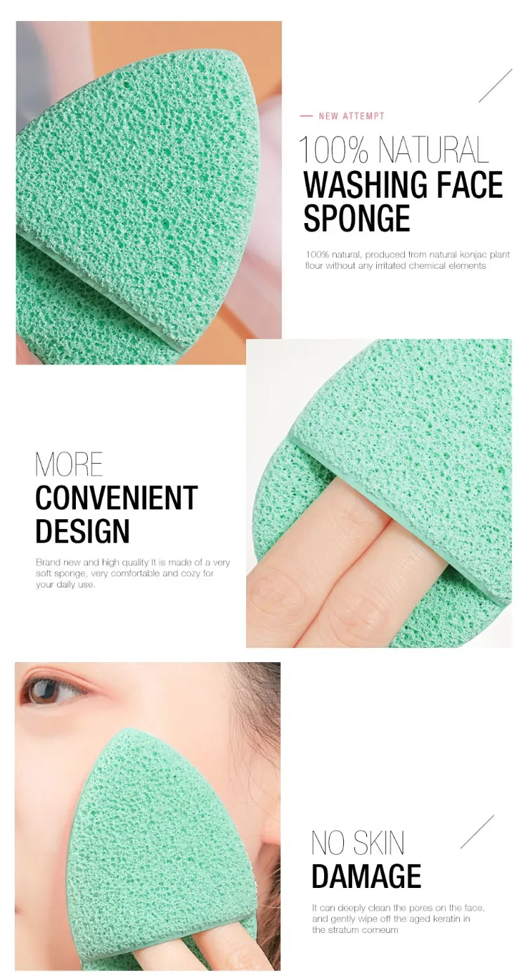 2020 New In Teardrop Waterdrop Shaped Glove Washing Face Sponge Latex