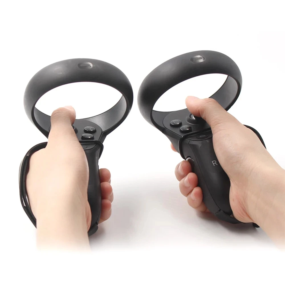 Red HIJIAO Knuckle Strap & Controller Grip Skin for Oculus Quest/Oculus Rift S VR Headset 