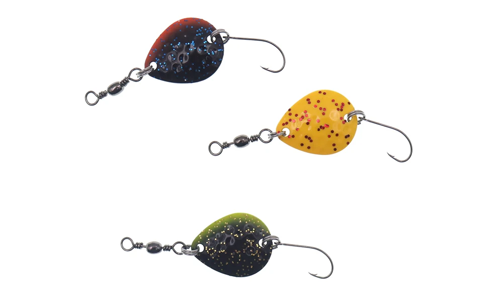 2g 23mm Trout Spoons Ultralight Fishing Spoons Single Hook Metal Bait