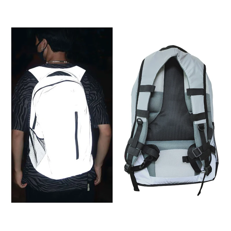 

reflective hiking backpack,2 Pieces, Yellow / silver / grey / red / blue etc