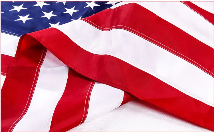 quality low price custom 3x5ft 210d oxford usa embroidery flag