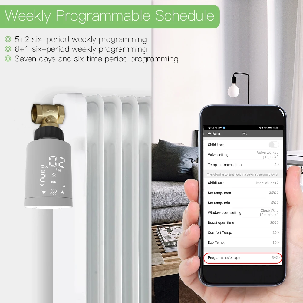 Tuya zigbee wireless wifi digital TRV radiator thermostat - ANKUX.COM