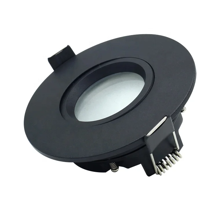 New arrival IP65 black round aluminium adjustable gimbal recessed waterproof led down light