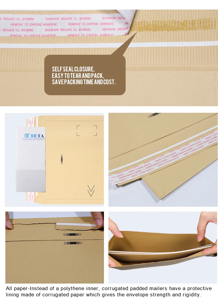 Postpapiertüteverschiffenschutzpapierbeutelumschlagporto-Kraftpapiertaschen-Postsendungstasche Eco freundliche aufbereitete