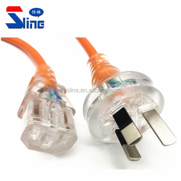 Australian Medical Grade Locking Power Cord Lead Transparent Aus Mains ...
