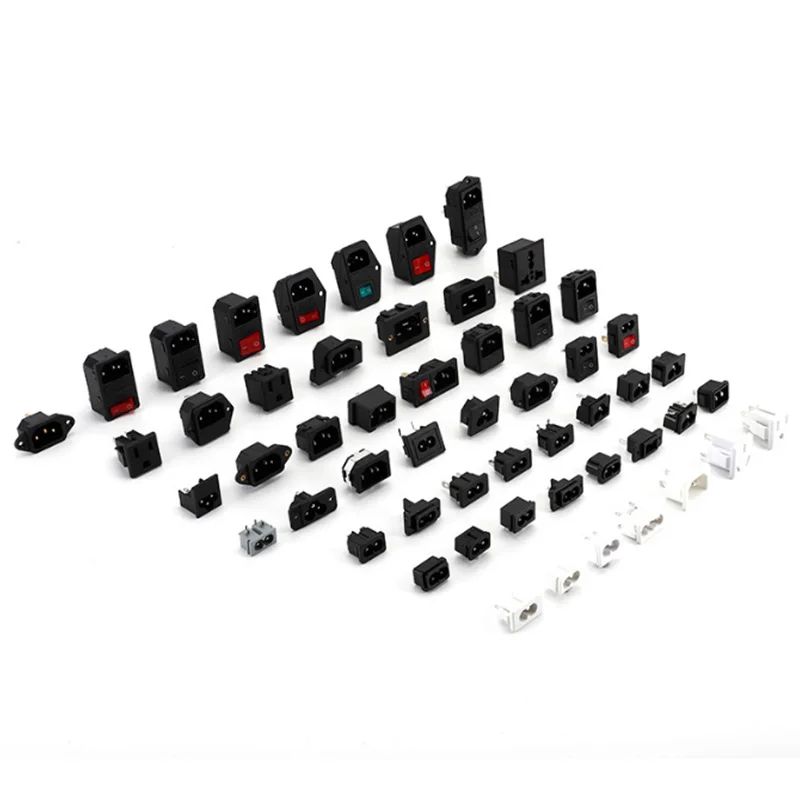 Iec C14 Ac Power Connector Socket With Fuse And Switch For Industrial