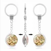 World Map Rotate Map Time Gemstone Keychain Pendant Alloy Keyring CN471