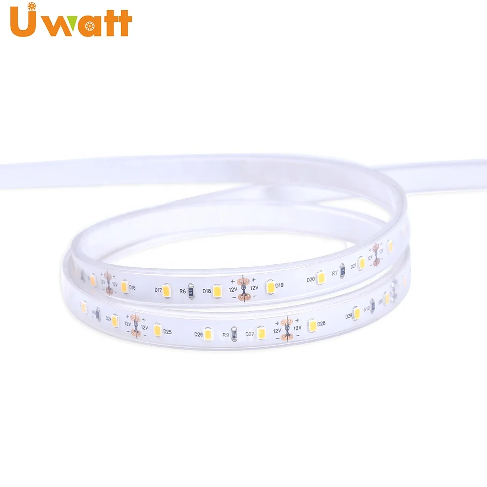 Custom DC12V 24V 60 120 LEDs/m SMD2835 White IP65 IP67 Waterproof LED Strip Light With CE ROHS FCC