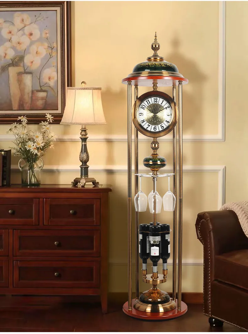 Antique Solid Wood Grandfather Clock With German Mechanical Movement