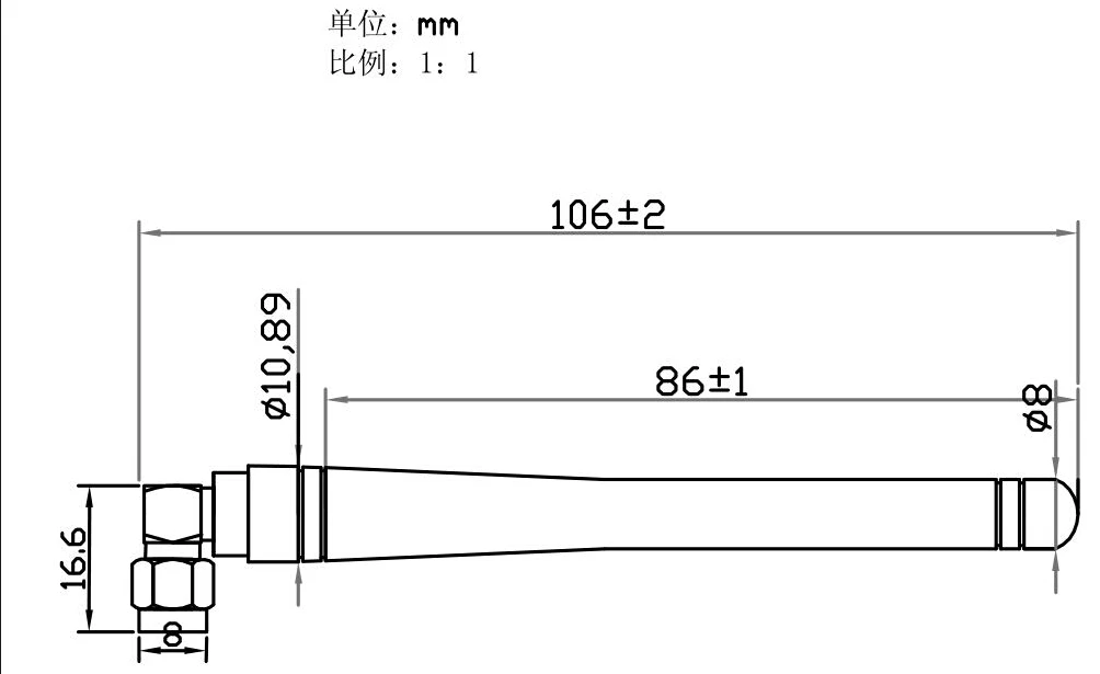 GSM communication antenna rubber duck zigbee antenna with SMA male right angle connector for wireless public phone - ANKUX.COM