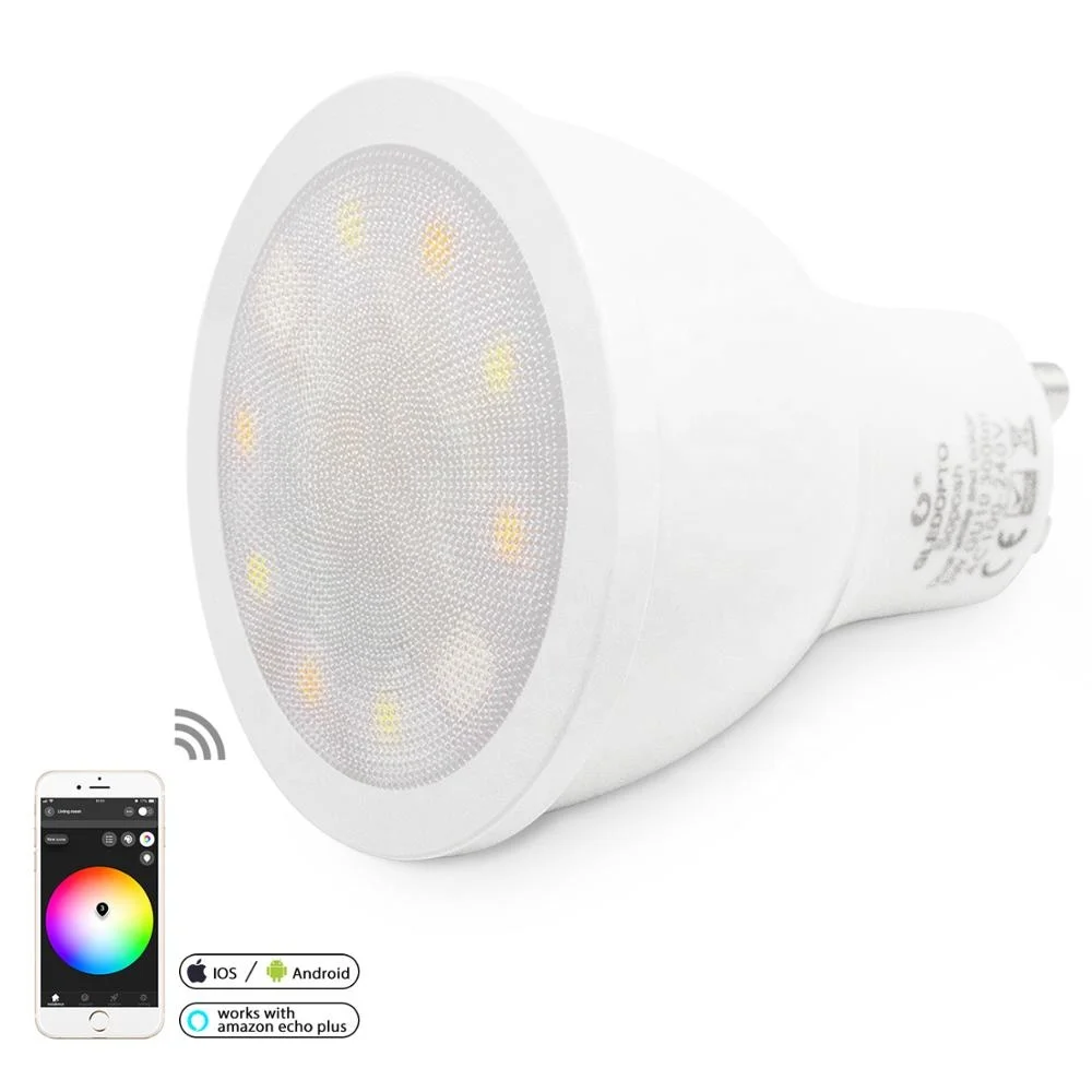 LED Spot Lights 5W 110V 220V 230V AC Color And White ZigBee 3.0 LED Spot GU10 Wifi Control Non Rechargeable Spotlight RGBCCT