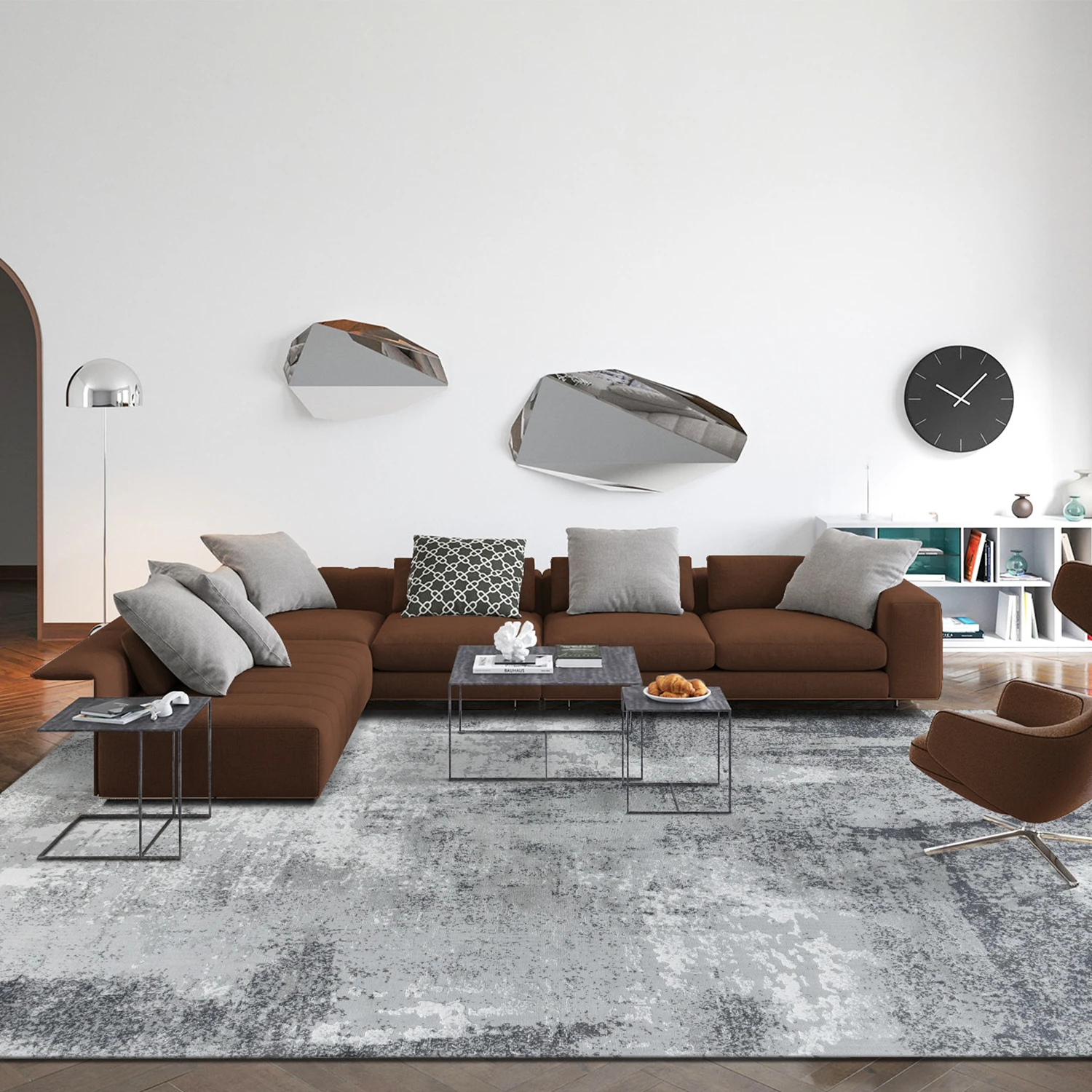 2023 European Style Jacquard Floor Carpet Modern Carpet Living Room