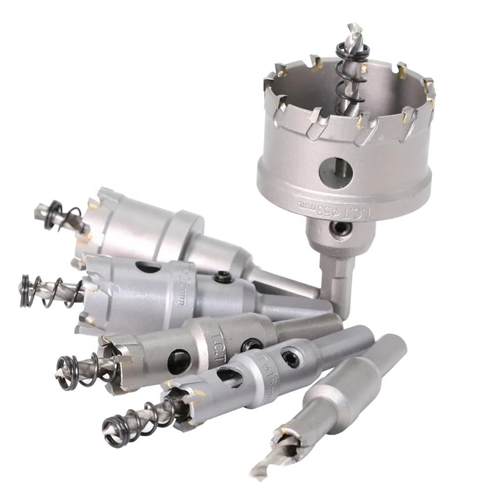 
Carbide Tip TCT Drill Bit Hole Saw 12-150mm Drill Bit Set Hole Saw Cutter For Stainless Steel Metal Alloy Drilling 